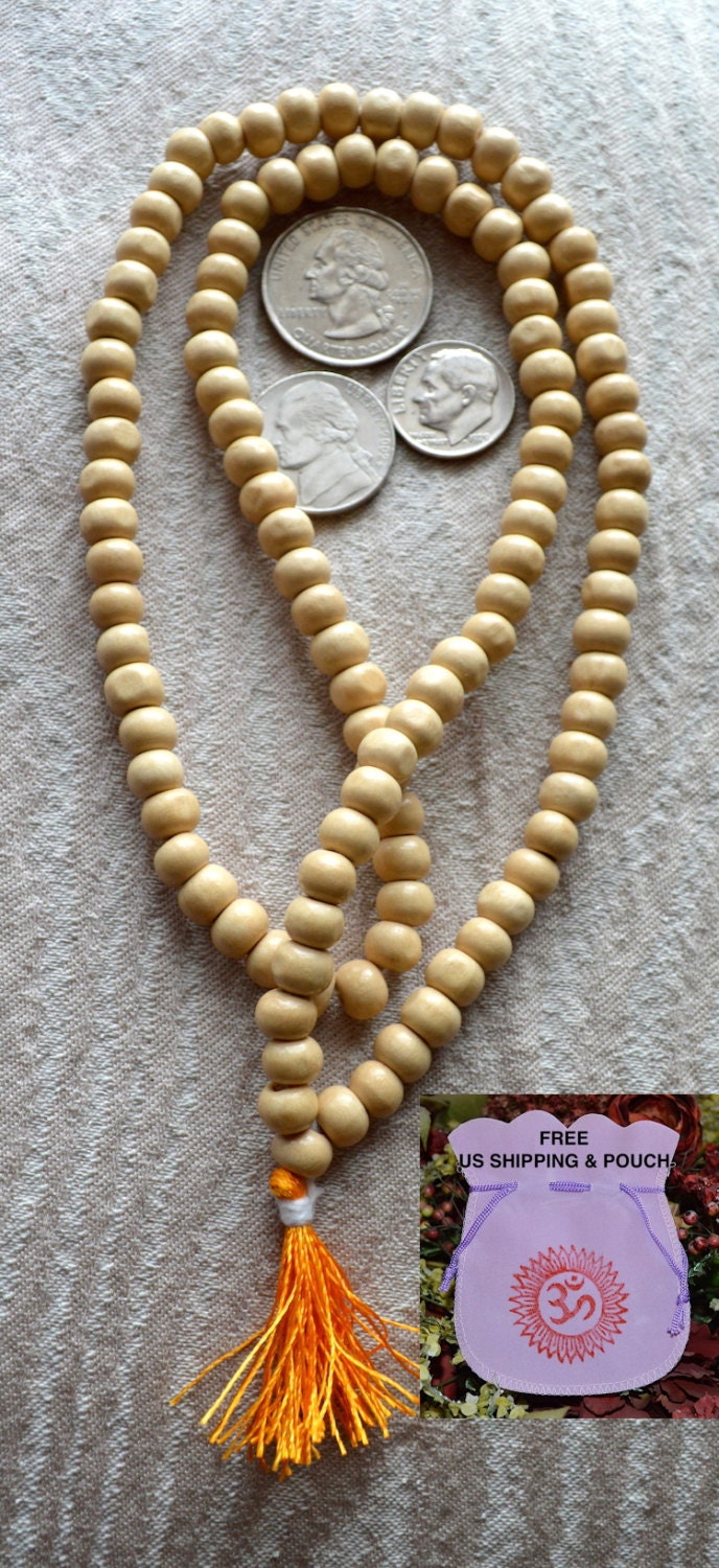 7-8mm Tulsi Holy Basil Prayer Beads Hand Made Japa Mala