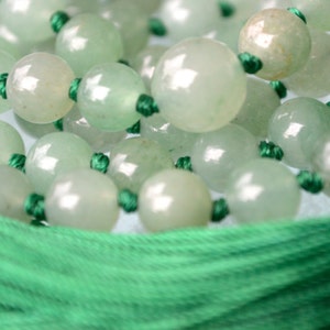 AAA Natural Green Aventurine Mala Necklace, 108 Mala Beads, Mala Necklace, Mala, Meditation Beads, Mala Beads, Mala Prayer Beads, Knotted image 4