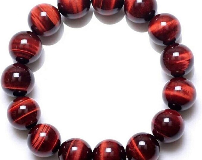 AAA 10mm Red Tiger Eye Bracelet for Women and Men, Natural Crystal Bracelet for Women, Gemstone Bracelet, Tiger Eye Jewelry, Tigers Eye Brac