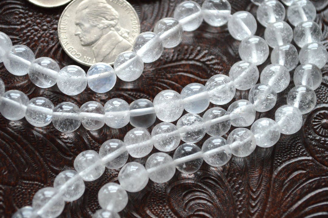108 Crystal Quartz Mala Beads Necklace Saphtik Nirvana Crystal Etsy