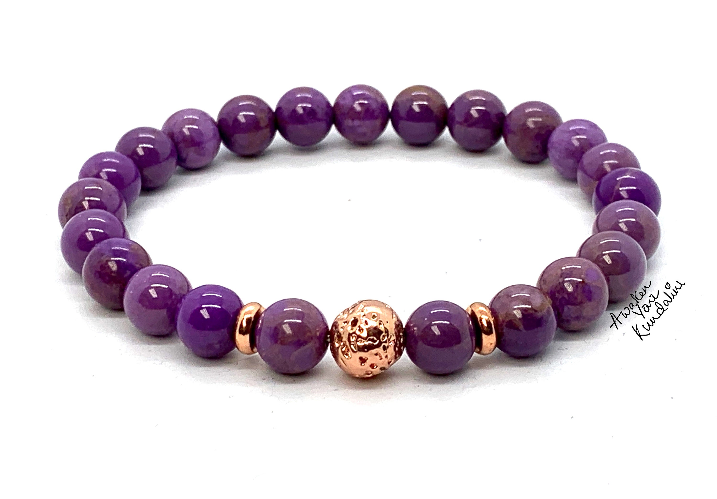 Phosphosiderite Beads, Purple Gemstone Beads