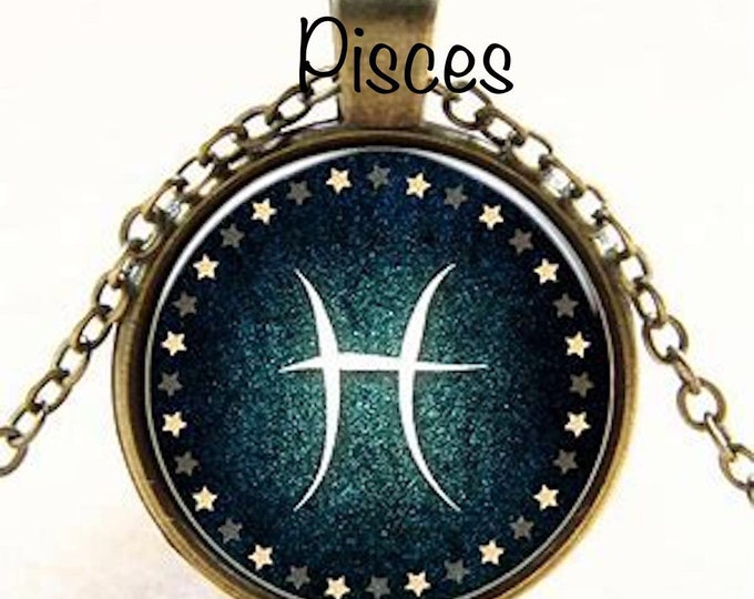 Pisces necklace gold Zodiac jewelry Astrology necklace Zodiac pendant necklace Pisces jewelry Valentine's day gifts for her Horoscope neckla