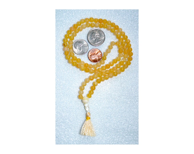 Natural Carnelian Handmade Mala Beads Necklace - Energized Karma Nirvana Meditation 6 mm 108 Prayer Beads For Awakening Chakra Kundalini