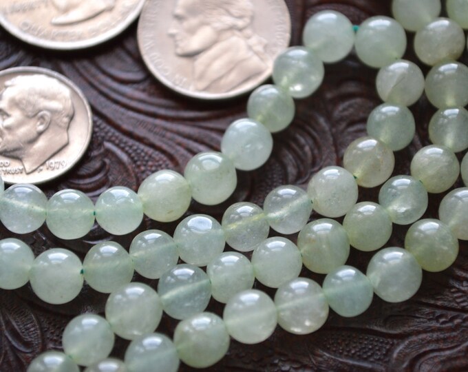 Green Aventurine Handmade Mala Beads Necklace - Blessed Energized Karma Nirvana Meditation 6mm Prayer Beads For Awakening Chakra Kundalini