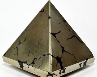 Pyrite Pyramid, Crystal Orgone Pyramid, Energized, Charged, Natural Pyrite