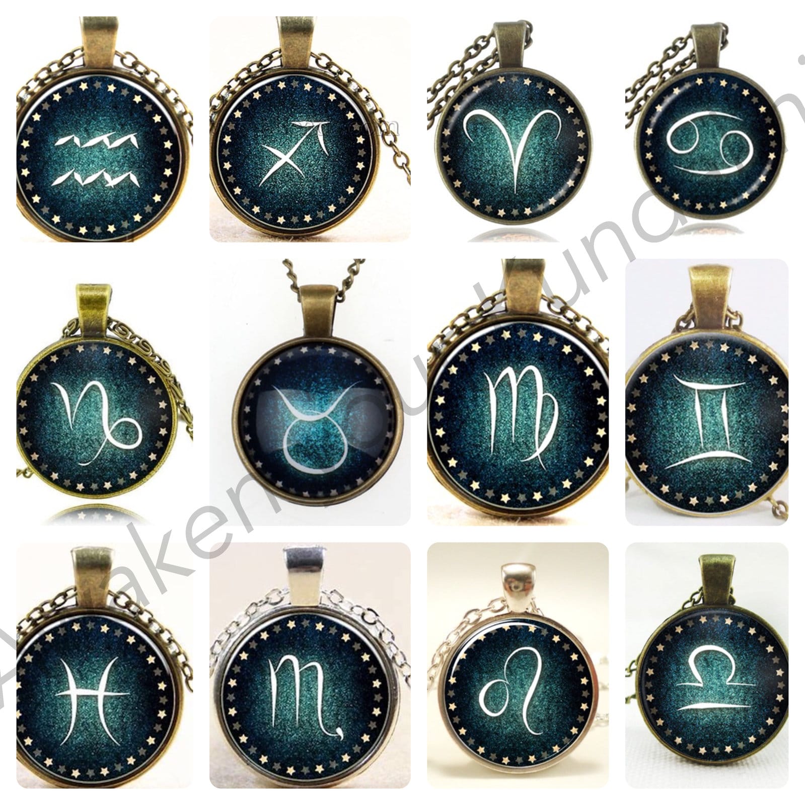 Zodiac Necklace Zodiac Jewelry Zodiac Sign Handmade Etsy