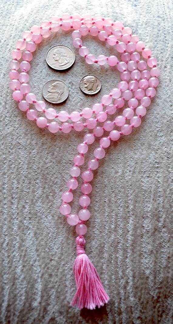 Rose Quartz Rosary Mala