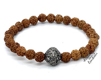 Handmade Rudraksha Mala Beads Bracelet, Small Shiva Tears: Genuine Rudraksha Beads, Rudrakash Bracelet, Natural Indian Rudraksha Jewelry