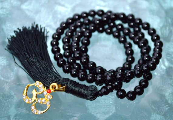 black tourmaline mala