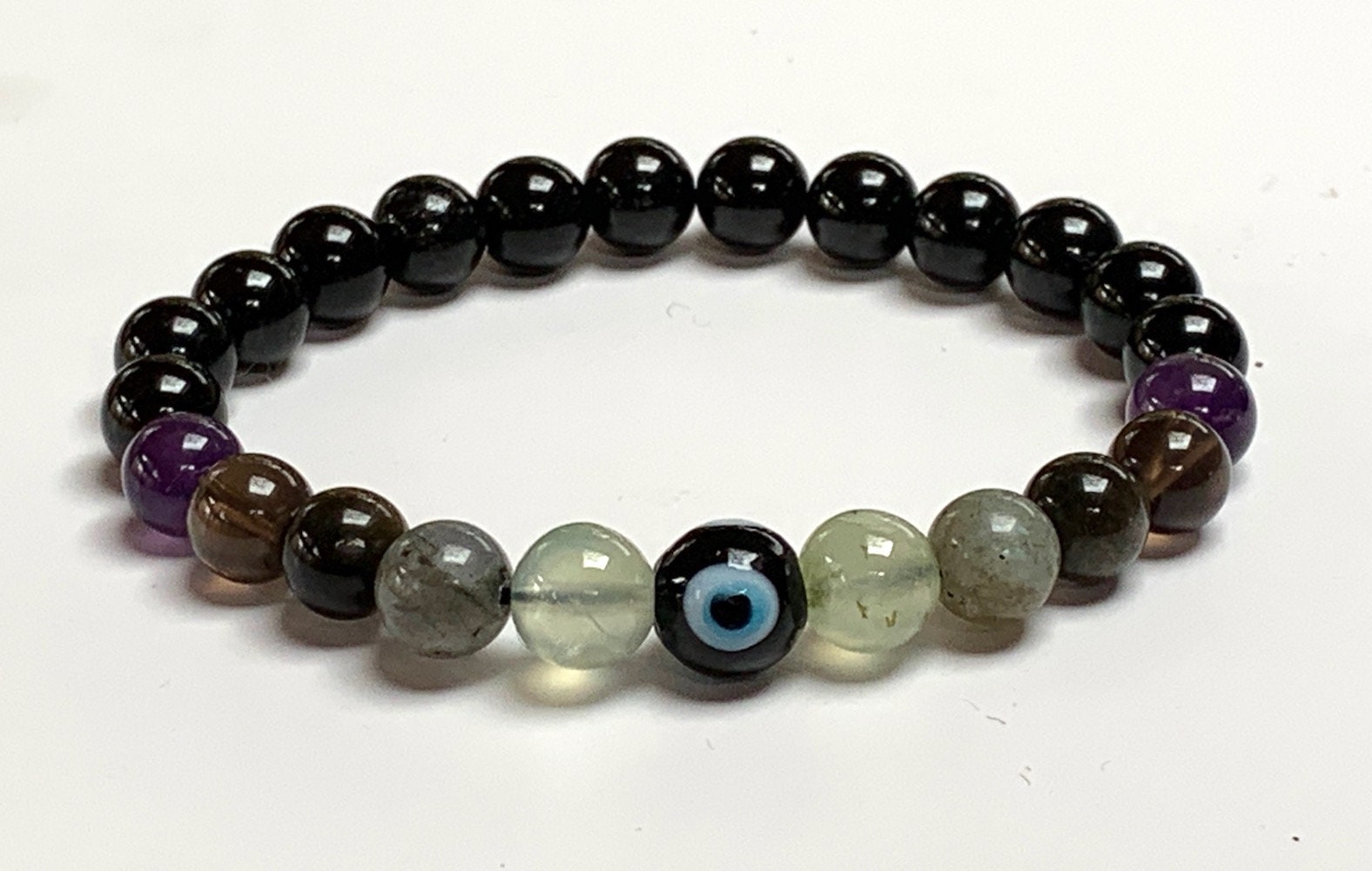 Triple Protection Bracelet - Tiger's Eye, Obsidian, Hematite