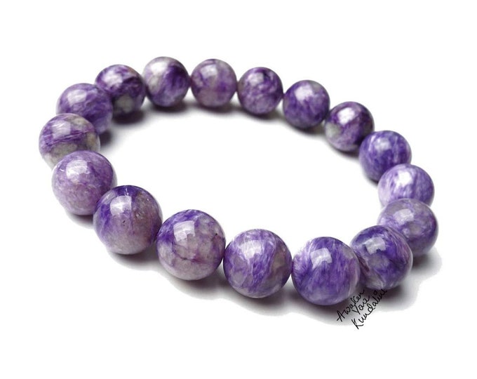 AAA Charoite Bracelet 10mm Bead Gemstone Bracelet Gift for Her Bracelets for Women Sister Gift,Birthday Gifts for Women, Girlfriend Gift