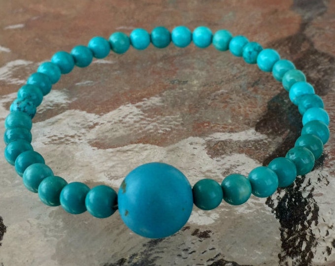 Gift for girlfriend gift mom Gemstone bracelet Healing crystal bracelet Birthstone bracelet Turquoise jewelry Mint bracelet Simple bracelet