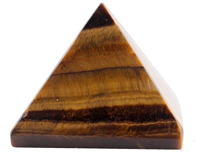 Tiger Eye Pyramid, Orgone Tiger Eye Crystal Pyramid, Reiki Chakra Healing Crystal, Meditation