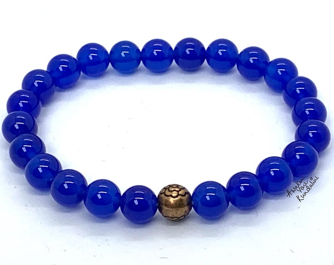 blue jade stone bracelet energy crystals mala bracelet reiki healing jewelry yoga gifts for mom gifts for girlfriend gift for wife gift wome