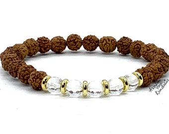 5 Five Mukhi Rudraksha Bracelet, Shakti Bead Mala, 5 Face Rudraksh bead