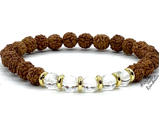 5 Five Mukhi Rudraksha Bracelet, Shakti Bead Mala, 5 Face Rudraksh bead