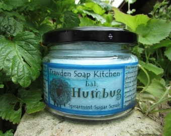 Bah Humbug, Christmas Toiletries, Vegan Friendly Spearmint and Organic Coconut Oil Sugar Scrub - 2 sizes available