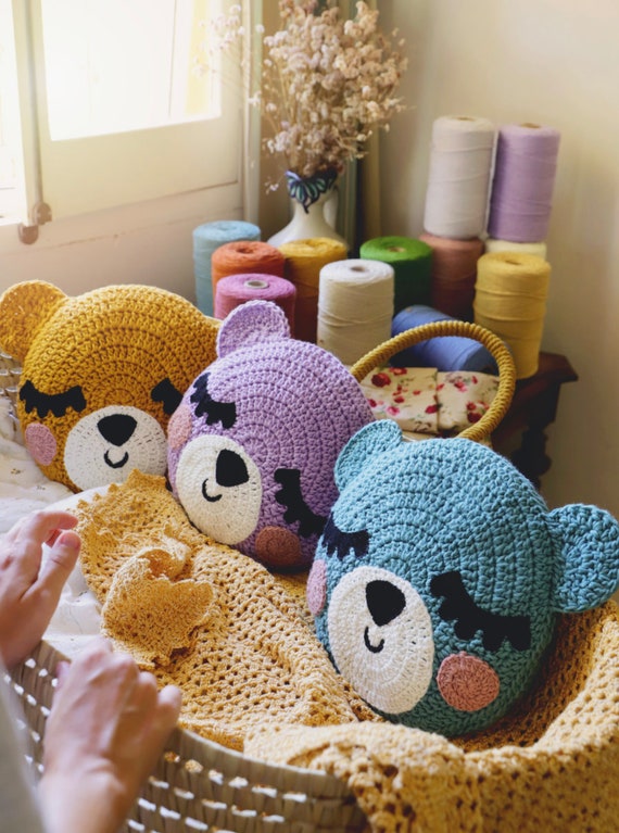 Crochet Teo Cushion. Children s Decorative Cushion Etsy Sweden