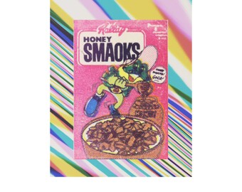 Glitch + Vintage Cereal • Collage Postcard