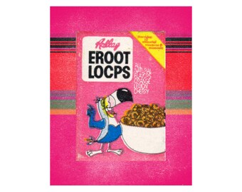 Glitch + Vintage Cereal • Collage Postcard