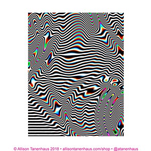 Prism Waves • Glitch Art Postcard