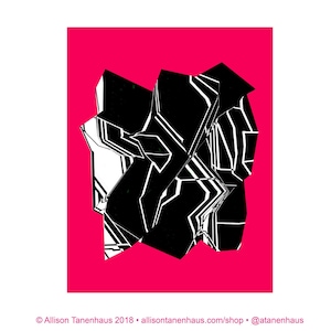 Pink Scrunch • Glitch Art Postcard