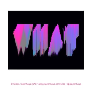 Glitch Streak • WHAT Postkarte