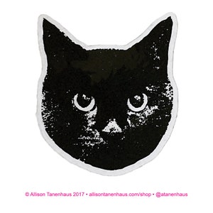 Clear Black Cat Sticker. Vinyl Kitty Sticker. Cat Laptop Sticker. Cat Car Sticker. Vinyl Laptop Cat. Water Bottle Sticker. Kitty Cat Art