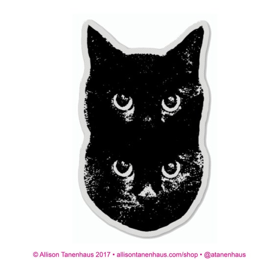 black cat sticker