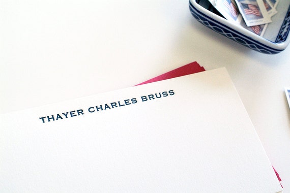 executive style monarch size custom letterpress stationery 1 etsy executive stationery size