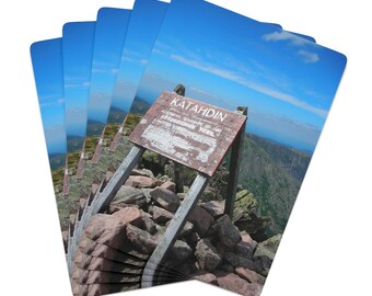 Mt Katahdin, Baxter Peak, Custom Playing Cards,  Appalachian Trail End, Wildlife, Nature and Landscapes