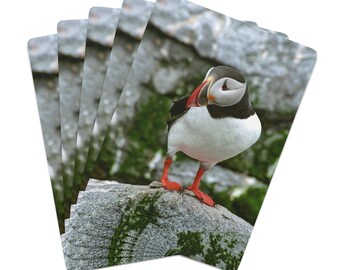 Atlantic Puffin Photo Playing Cards: Maine Wildlife Poker Deck