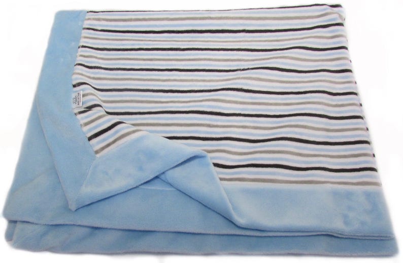 blue crib blanket