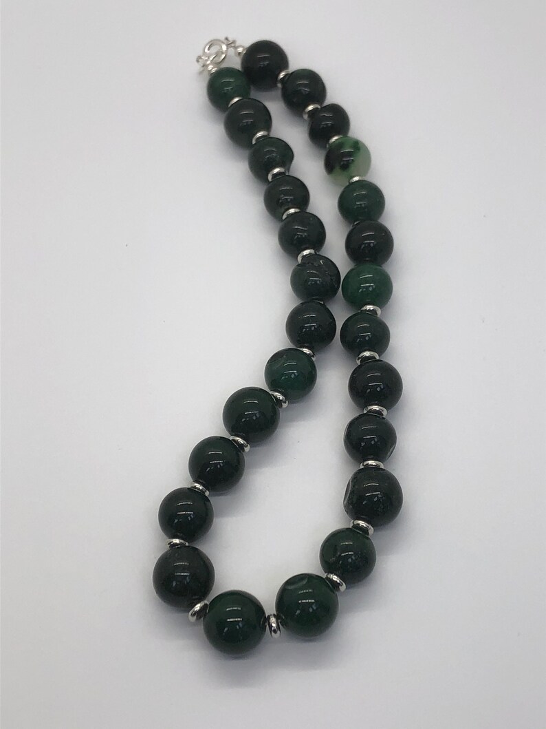 Chunky Malay jade choker organic Malay jade necklace green statement choker. semi precious stone Malay jade necklace green jade choker