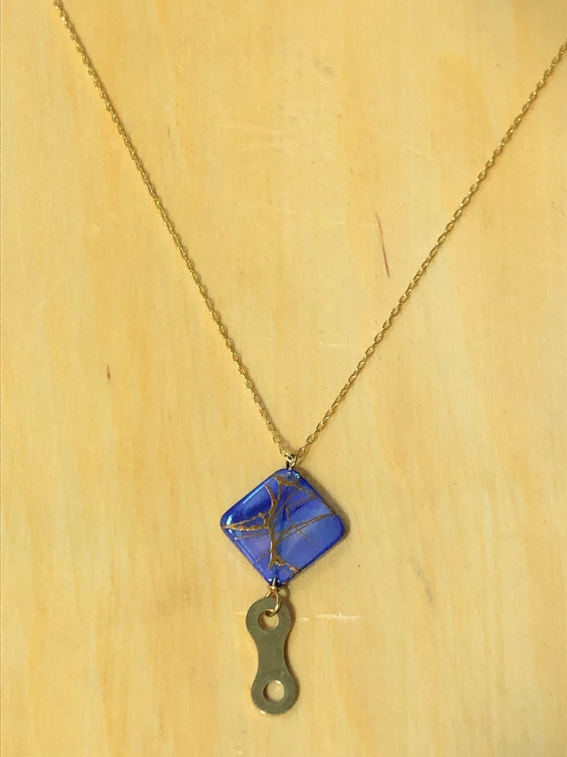 bicycle chain link necklace Bicycle chain necklace bike chain connector link necklace bicycle lovers gift. bike chain necklace