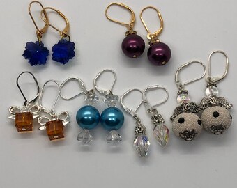 Christmas jewelry, Christmas earrings, variety of holiday earrings, holiday earrings, winter earrings, holiday jewelry, assortment earrings