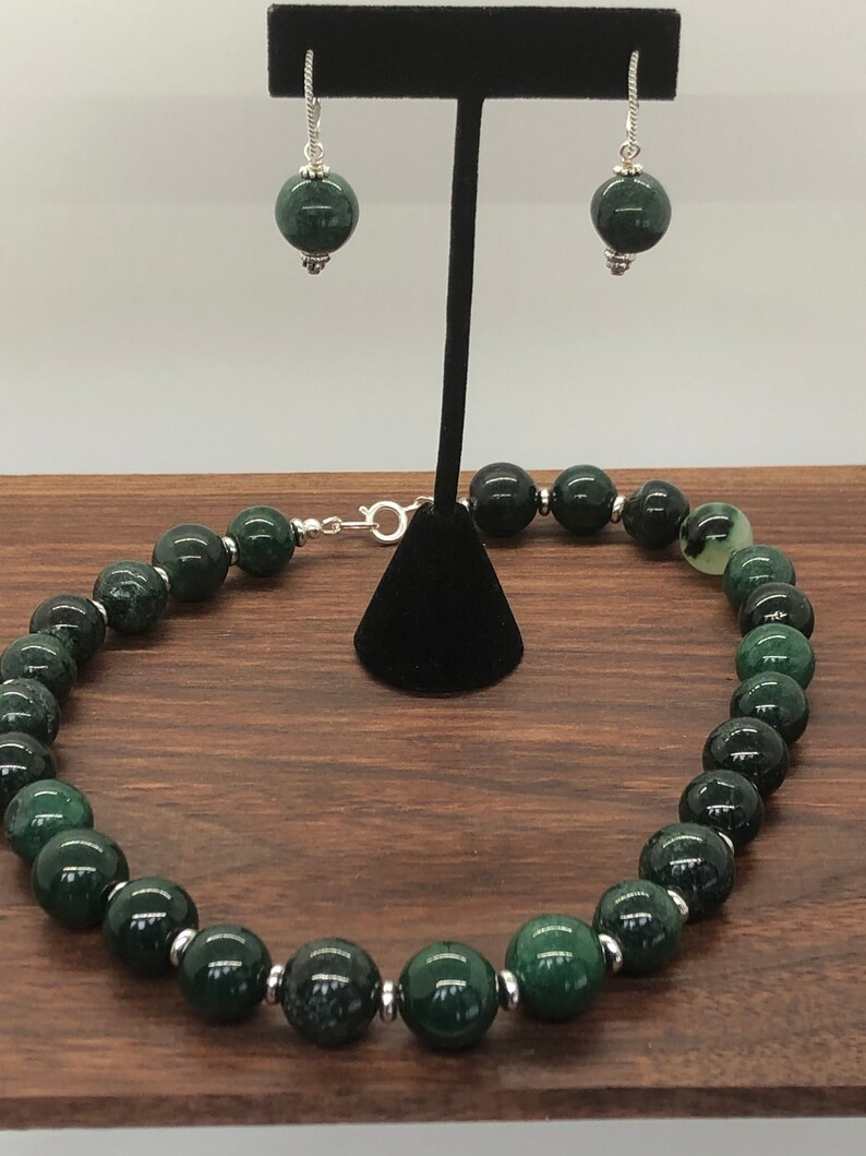 Chunky Malay jade choker organic Malay jade necklace green statement choker. semi precious stone Malay jade necklace green jade choker