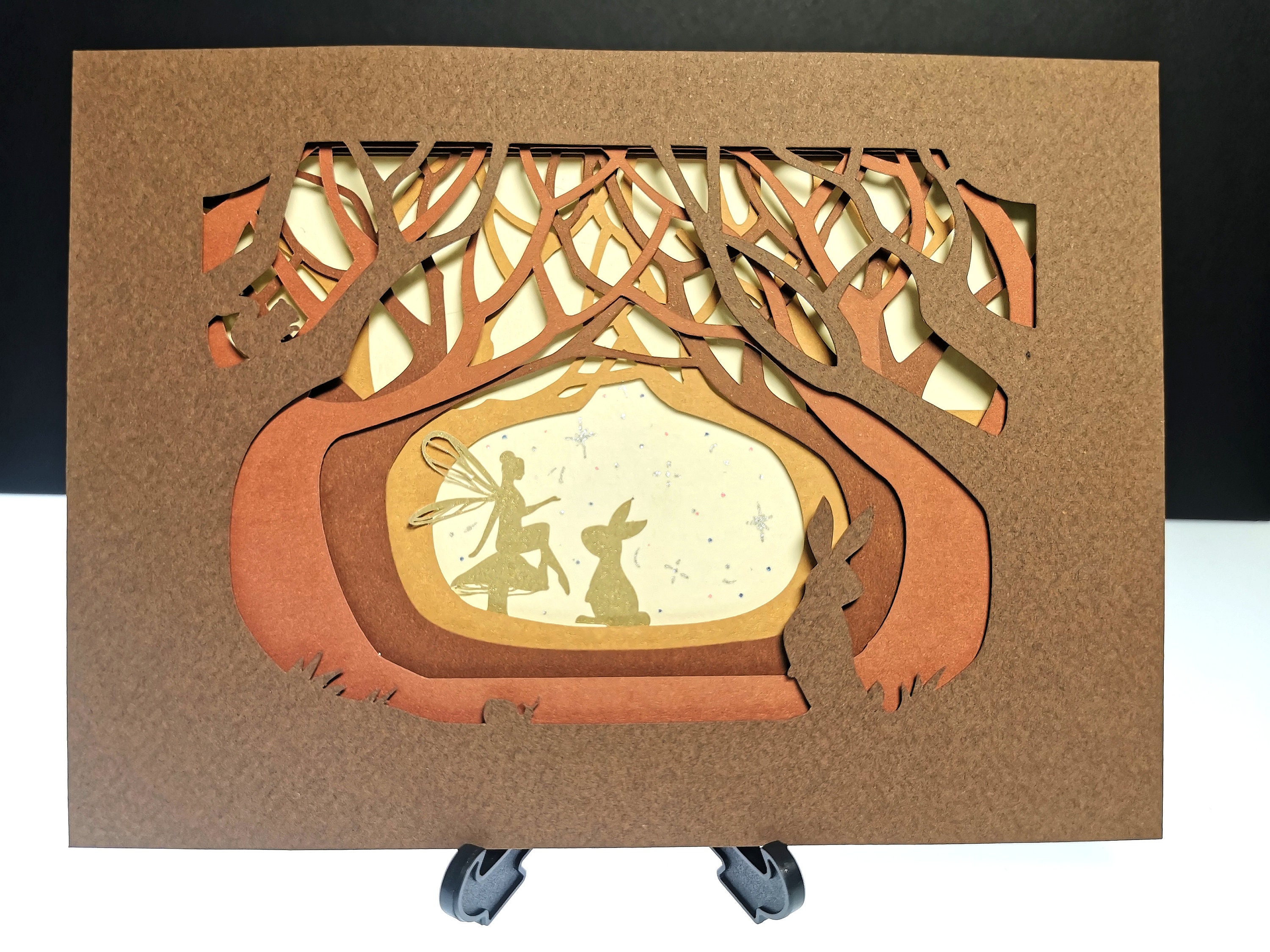Layered Landscape Digital Papercut Tonal Landscape - Etsy