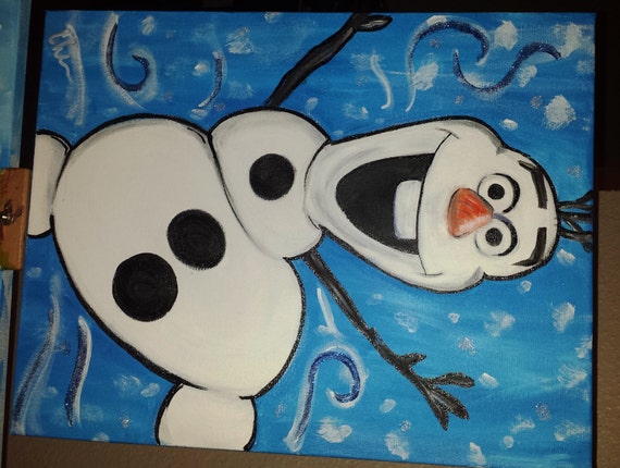 Download Olaf Disney's Frozen Canvas Painting | Etsy