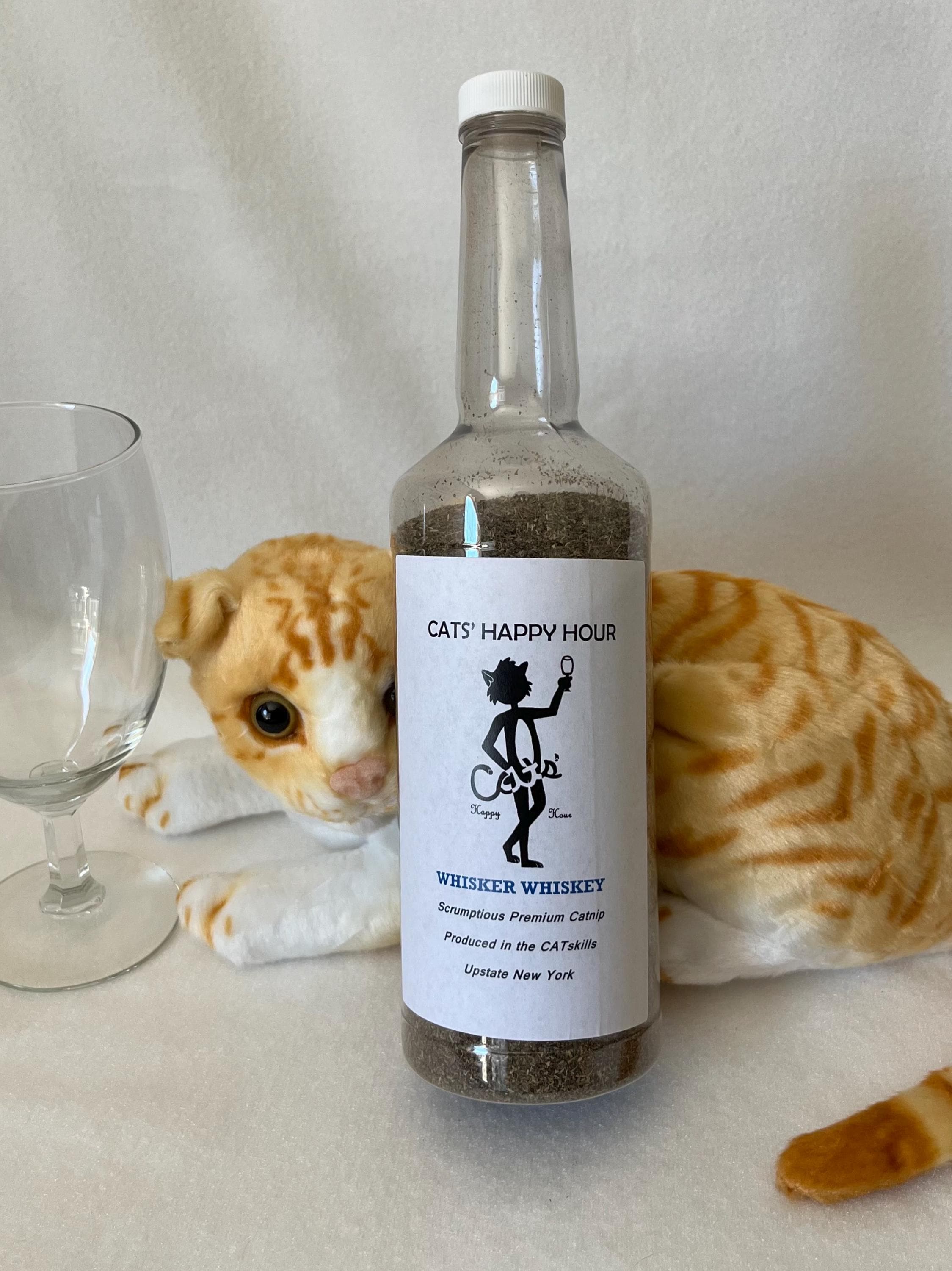 Catnip in A Wine Bottle: Whisker Whiskey by Cats' Happy Hour