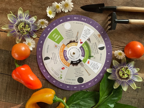 Moon Gardener Perpetual Calendar Moon Wheel Gardening by the Moon Lunar  Cycle Biodynamic Gardening - Etsy
