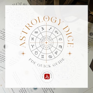 Astrology ASTRO dice PDF download guide cheat sheet instruction sheet divination