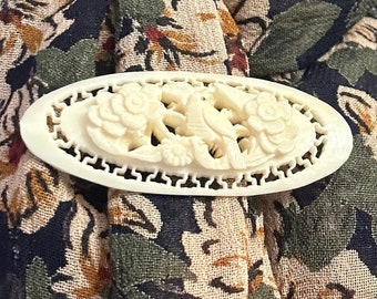 Antique English Celluloid Bird Brooch