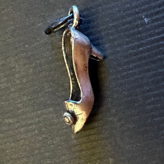 High heel shoe sterling silver charm - image 1