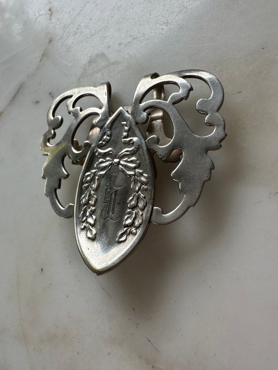 Victorian sterling silver money or card clip - image 3