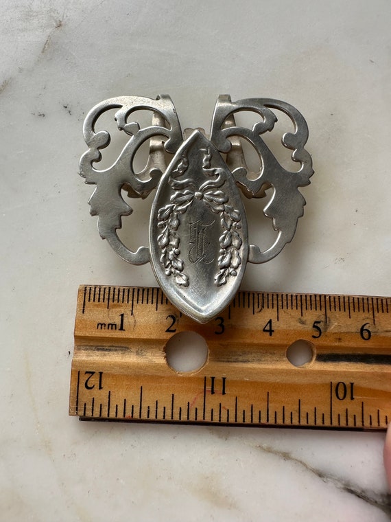 Victorian sterling silver money or card clip - image 6