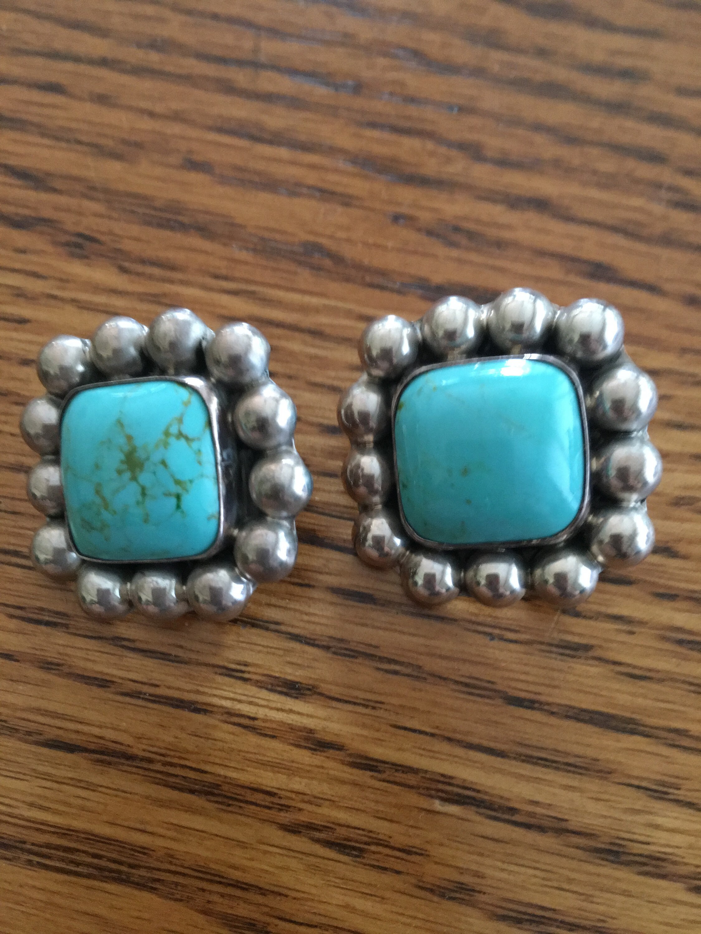 Sterling vintage turquoise earrings Etsy