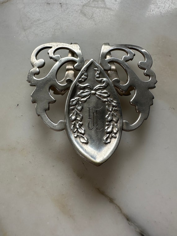 Victorian sterling silver money or card clip - image 8