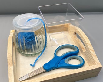 Montessori Yarn Cutting Lesson/Activity