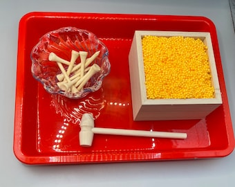 Montessori Hammering Lesson/Activity